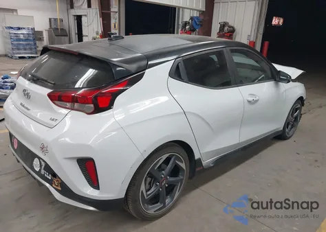 2019 Hyundai Veloster Turbo Ultimate z USA, uszkodzony, nr VIN KMHTH6AB7KU011478